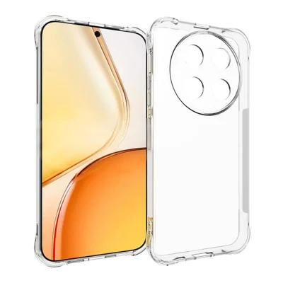 WANLONFENG till Honor X80 Pro Max 5G / Honor X9e Pro 5G TM-serien Transparent TPU-hölse 2,0 mm Telefonbaksida - Transparent