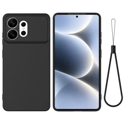 Чехол из жидкой силиконовой формы для Samsung Galaxy S27 Ultra с подставкой под руку - Черный