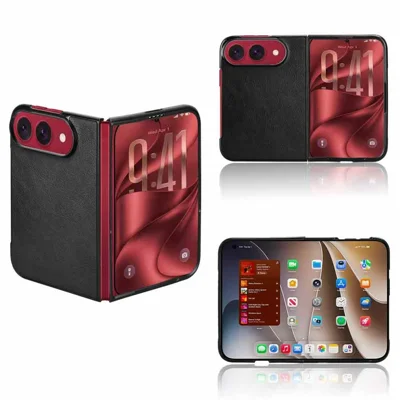 For iPhone Duo Case Litchi Texture PU Leather + PC Phone Cover - Black