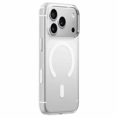 KZDOO Iceguard Series Case for iPhone 18 Pro Max / 17 Pro Max Magnetic Anti-Yellowing AI Button PC+TPU Back Cover - Clear