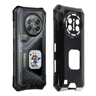 For Doogee V50 Pro Case Soft TPU Drop Protection Phone Cover - Black