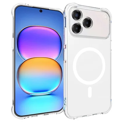 Magnetic Case For ZTE Blade V80 Vita / V80 Pro 4G / V80 Design 4G TPU Anti-drop Phone Back Cover - Transparent