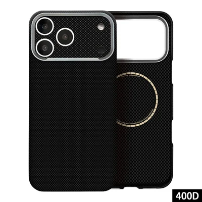 PAIKA for iPhone 18 Pro Max / 17 Pro Max Magnetic Case 400D Aramid Fiber Fine Texture Ultra Thin Hard PC Phone Cover - Black