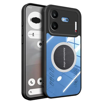 For Nothing Phone (4b) Case Heat Dissipation Shockproof Transparent Phone Back Cover - Black