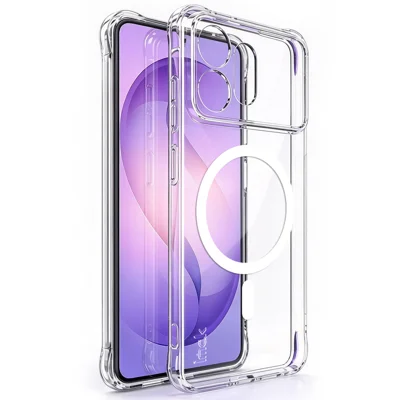 IMAK For Samsung Galaxy S27 Ultra Magnetic Case Airbag Shockproof Protection TPU Phone Cover - Transparent