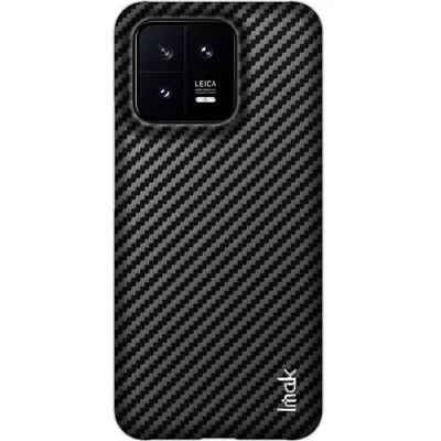IMAK Ruiyi Series for Xiaomi 13 5G Carbon Fiber Texture Phone Case Leather Coated PC Anti-scratch Mobile Phone Cover
