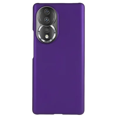 For Honor 80 5G Shockproof Tough PC Cover Glossy Surface Rubberized Finish Scratch Resistant Phone Case - Purple
