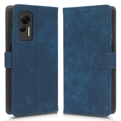 For Ulefone Note 14 Shockproof PU Leather Phone Cover Wallet Stand RFID Blocking Magnetic Mobile Phone Case - Blue