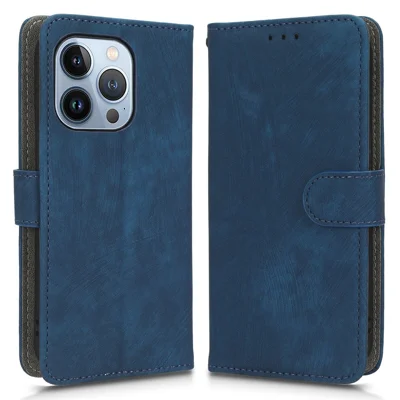 Telefoonhoesje voor Xiaomi 13 Pro 5G, RFID-blokkerende magnetische flip lederen telefoonhoes met portemonnee-standaard - Blauw