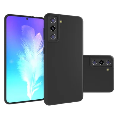 Voor Samsung Galaxy S21 5G / S21 4G Dubbelzijdig Matte Afwerking Zachte TPU Hoesje Krasbestendig Antivalt Beschermhoes (minimaal 10 stuks per bestelling) - Zwart