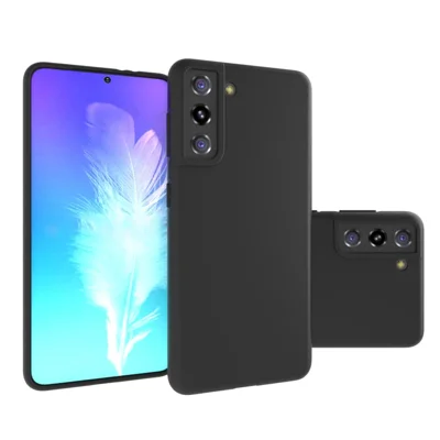 For Samsung Galaxy S21+ 5G Soft TPU Protective Case Dual-sided Matte Finish Drop-proof Cover (10pcs at least for Order) - Black
