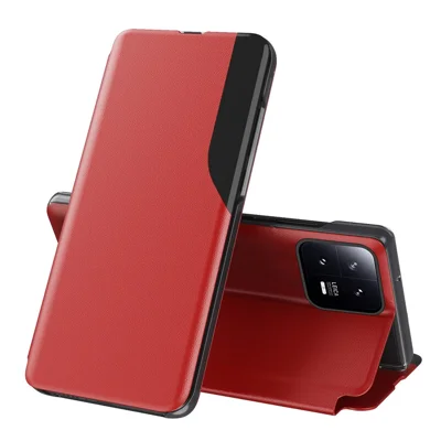 Flip-Case für Xiaomi 13 5G, Tasche aus PU-Leder mit Ständer – Rot