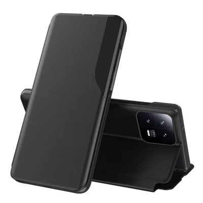 Funda tipo folio para teléfono Xiaomi 13 Pro 5G, carcasa abatible con soporte de cuero PU - Negro
