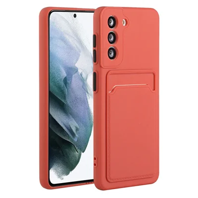 Чехол для мобильного телефона Samsung Galaxy S23+ из мягкого TPU с прорезью для карты - розовый