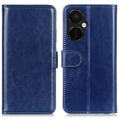 For OnePlus Nord CE 3 Lite 5G / Nord N30 5G PU Leather Phone Case Crazy Horse Texture Stand Wallet Phone Cover - Blue