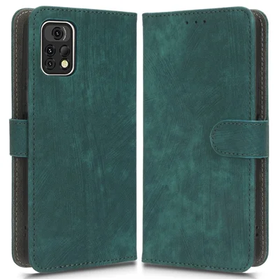 For Umidigi A13 Pro TPU+PU Leather Phone Case Phone Stand RFID Blocking Wallet Cover - Green