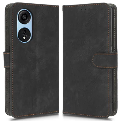 For Oppo Reno8 T 5G / A1 Pro 5G RFID Blocking Wallet Cover Anti-Scratch Stand Leather Phone Case - Black