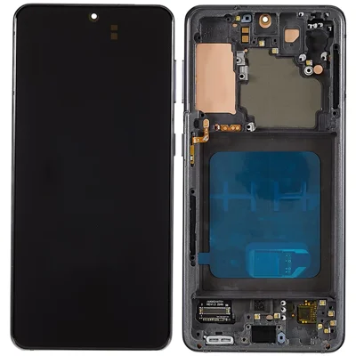 For Samsung Galaxy S21 5G G991 OLED Screen and Digitizer Assembly + Frame (without Logo) - Grey