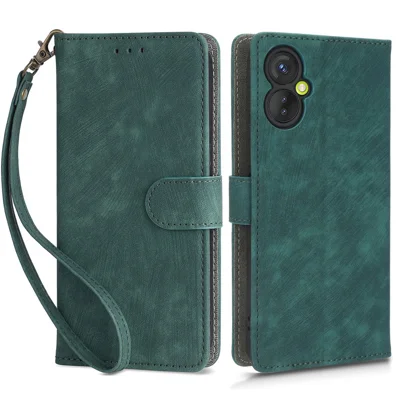 For TECNO Spark 9T 4G KH6 / 9 Pro 4G KH7 RFID Blocking Wallet Phone Case Full Protection Leather Stand Cover with Strap - Green