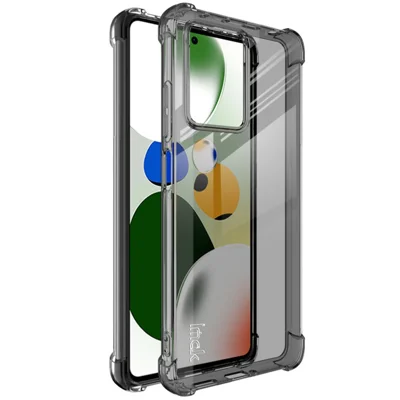 IMAK For Xiaomi Redmi Note 12 Pro Speed 5G / Poco X5 Pro 5G TPU Phone Case Airbag Protection Clear Phone Cover - Transparent Black