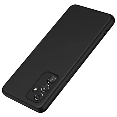For Samsung Galaxy A54 5G Fiber Lining Back Cover 2.2mm Thickness Rubberized TPU Phone Case - Black
