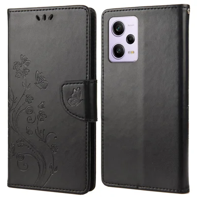 For Xiaomi Redmi Note 12 Pro 5G / Note 12 Pro Speed 5G / Poco X5 Pro 5G Wallet Phone Case Stand Leather Phone Cover - Black
