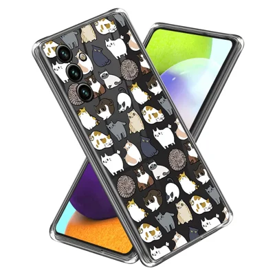 Soft TPU Case for Samsung Galaxy A54 5G Pattern Printing IMD Slim Case Anti-Drop Phone Cover - Cats