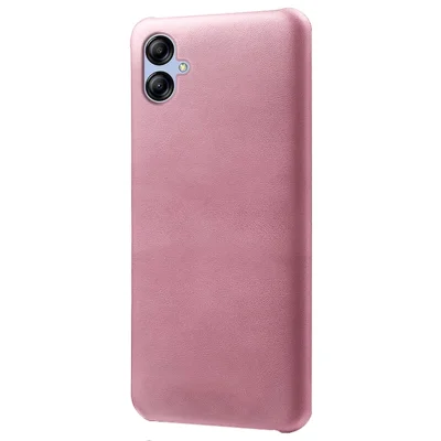 Für Samsung Galaxy A04e 4G / M04 4G / F04 4G Handyhülle, Kalbleder-Textur PU-Leder+PC Handycover - Roségold