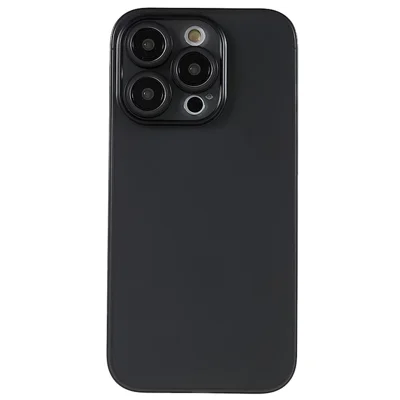 Thin PC Matte Phone Case for iPhone 14 Pro , Fine Hole Eye Protection Phone Cover - Transparent Black