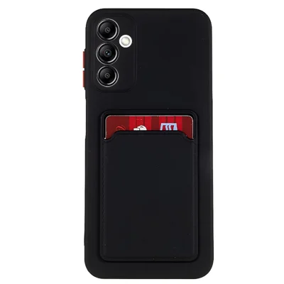 For Samsung Galaxy A14 5G / 4G Soft TPU Phone Case Drop-proof Back Cover with Card Slot - Black