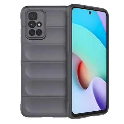 For Xiaomi Redmi 10 2022 4G/Redmi 10 4G (2021)/Redmi Note 11 4G (MediaTek) Drop-proof Phone Case - Dark Grey