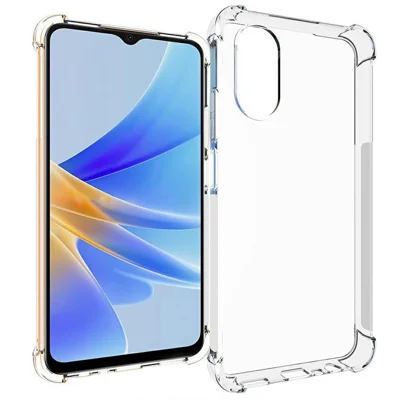 Pour Oppo A17 4G Anti-slip Protective Phone Case Four Corners Shock Absorption TPU Cover