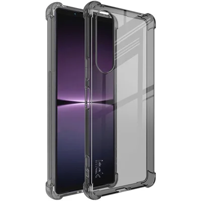 IMAK Para Sony Xperia 1 V Funda de Teléfono TPU Protección contra Caídas - Negro Transparente