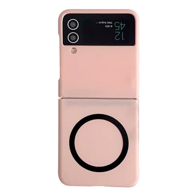 Phone Cover for Samsung Galaxy Z Flip3 5G Skin-touch Hard PC Case Magnetic Case - Pink