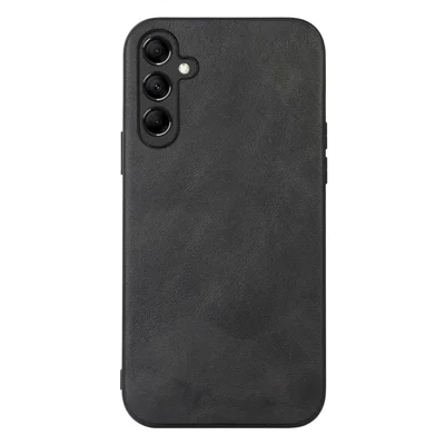 Phone Case For Samsung Galaxy A24 4G (162.1 x 77.6 x 8.3mm) , Cowhide Textured PU Leather Coated TPU+PC Protective Cover - Black