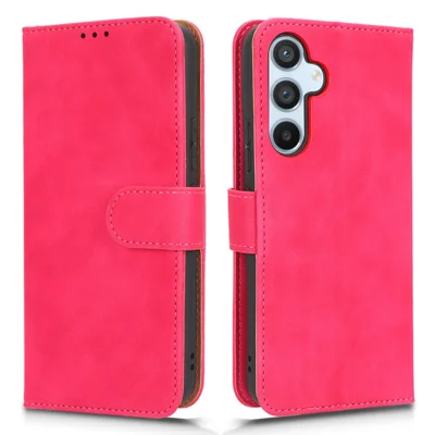 Para Samsung Galaxy M14 5G Couro Suporte Carteira Móvel Case Choque Prova Telefone Capa - Rose