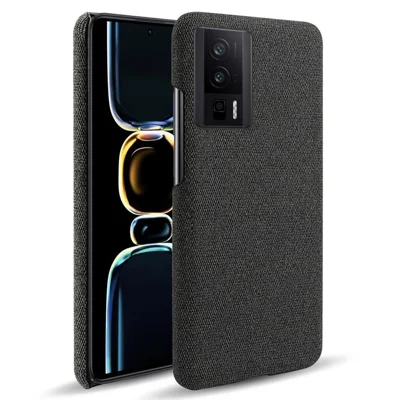 Voor Xiaomi Poco F5 Pro 5G / Redmi K60 Pro 5G / K60 5G Telefoonhoes Effen Kleur Stootvrij Harde PC+Stof Telefoonhoes - Zwart