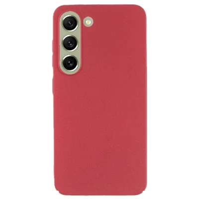 For Samsung Galaxy S21 FE 5G Shockproof Phone Case Matte Texture Anti-Dust Hard PC Phone Cover - Wine Red