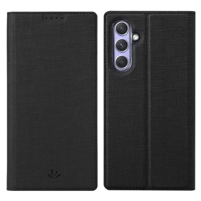 VILI DMX Series for Samsung Galaxy A54 5G Card Slots PU Leather Phone Case Mobile Phone Stand Cover - Black