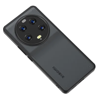 For Xiaomi 13 Ultra Protective Phone Case Hard PC Soft TPU Anti-drop Cell Phone Cover - Black