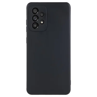 For Samsung Galaxy A52 5G Straight Edge TPU Phone Case Lens Precise Cutout Anti-drop Cover - Black