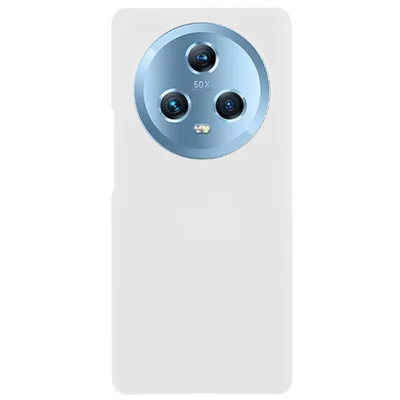 For Honor Magic5 Anti-Scratch Rubberized Plastic Hard Case Protective Cell Phone Cover - White