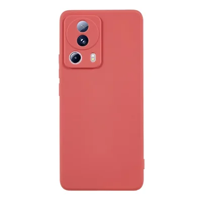 For Xiaomi 13 Lite / Civi 2 5G Rubberized TPU Shockproof Case Fiber Lining Soft Phone Cover - Hawthorn Red