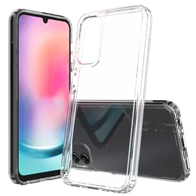 لـ Samsung Galaxy A24 4G (162.1 × 77.6 × 8.3 مم) غطاء هاتف مقاوم للخدوش من الأكريليك وTPU شفاف تمامًا لظهر الهاتف