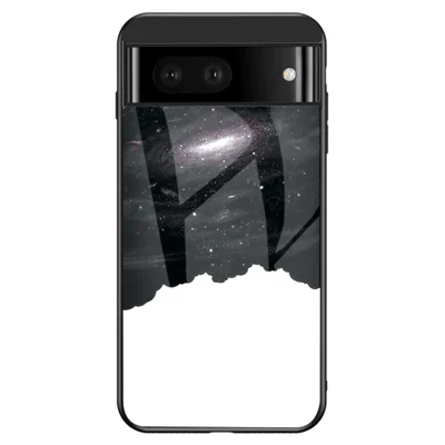 For Google Pixel 7a PC+TPU+Tempered Glass Back Cover Starry Sky Pattern Anti-drop Phone Case - Cosmic Starry Sky
