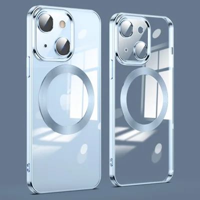Magnetic Phone Case for iPhone 13 Case TPU Phone Back Cover Compatible with MagSafe - Baby Blue