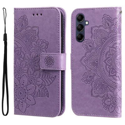 Capa para Samsung Galaxy M14 5G com Padaria em Flor, Carteira em Couro PU com Suporte - Roxo