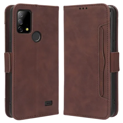 Custodia Portafoglio Con Supporto E Stilo Per Vodafone Smart N8 - Finta Pelle, Chiusura Magnetica, Slot Carte, Design Lupo