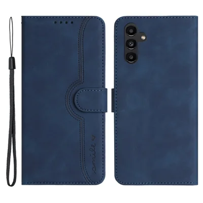 YX003 For Samsung Galaxy A13 5G / A04s 4G (164.7mm) Anti-Fingerprint Phone Case Leather Wallet Stand Imprinted Pattern Cover - Sapphire