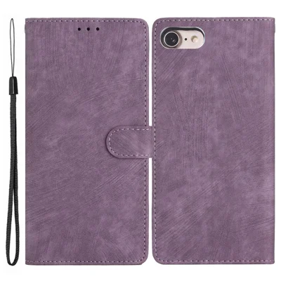 Für iPhone 7 / 8 / SE (2020) / SE (2022) PU-Leder Einfarbiges Cover Skin-Touch-Standfuß Brieftasche Handyhülle - Lila
